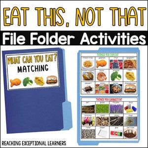 Eat This, Not That File Folder Activity