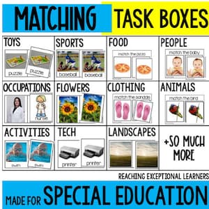Matching Task Boxes for Special Education
