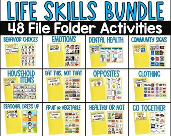 File Folders Life Skills - Etsy