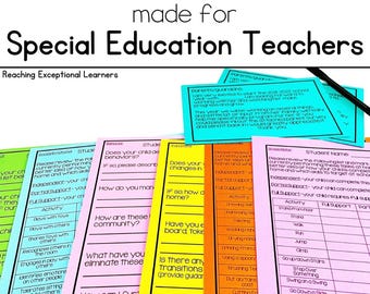 Parent Questionnaire for Special Education Teachers