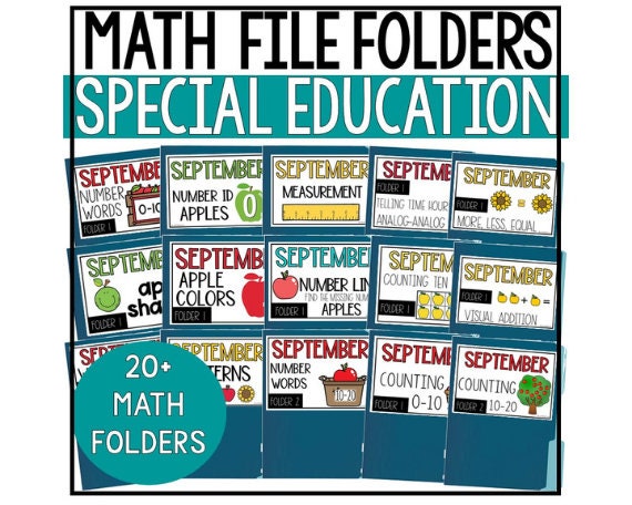Folder Math Transparent September Math File Folder Bundle - Etsy