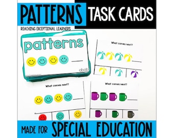 Patterns Task Cards Special Education