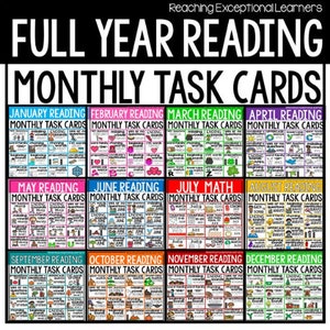 Full Year Reading Task Box Bundle