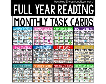 Full Year Reading Task Box Bundle