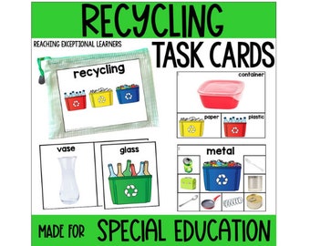 Recycling-Aufgabenkarten Sonderpädagogik