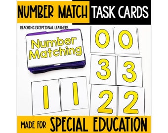 Number Match 0-50 Task Cards