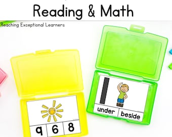Monthly Math and Reading Task Cards