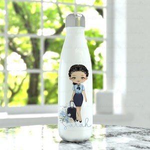 Personalised TUI Water Bottle, Double Walled Bowling Bottle, Cabin Crew Gifts, TUI Staff Drink Bottle, Flying Gift For Her, TUI Travel Agent