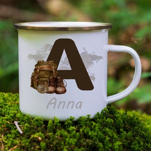 Hiking Mug, Personalised Walking Mug, Initial Cup, Camping Mug, Walking Gifts, Gift For Dads, Hiking Fan Gift, Custom Name Mug For Walkers