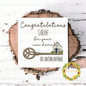 Personalised New Home Card, Congratulations On Your New Home Card, Housewarming Card, Happy New Home Gift, New Home Owners Card