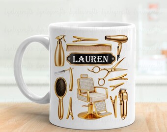 Personalised Hair Dresser Mug, Hair Stylist Gift, Mug For Hair Salon, Business Owner Gift, Hair Salon Staff Gift