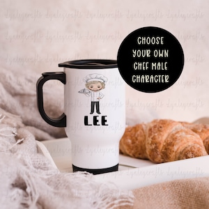 Personalised Chef Travel Mug, Chef Gifts For Him, Birthday Gift For Him, New Job Gift, Kitchen Staff Mug, Travel Work Mug Chef Baker Cook