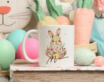 Personalised Easter Mug, Personalised Easter Gift, Easter Gift For Kids, Gift For Easter, Bunny Mug, Childrens Mug Personalised