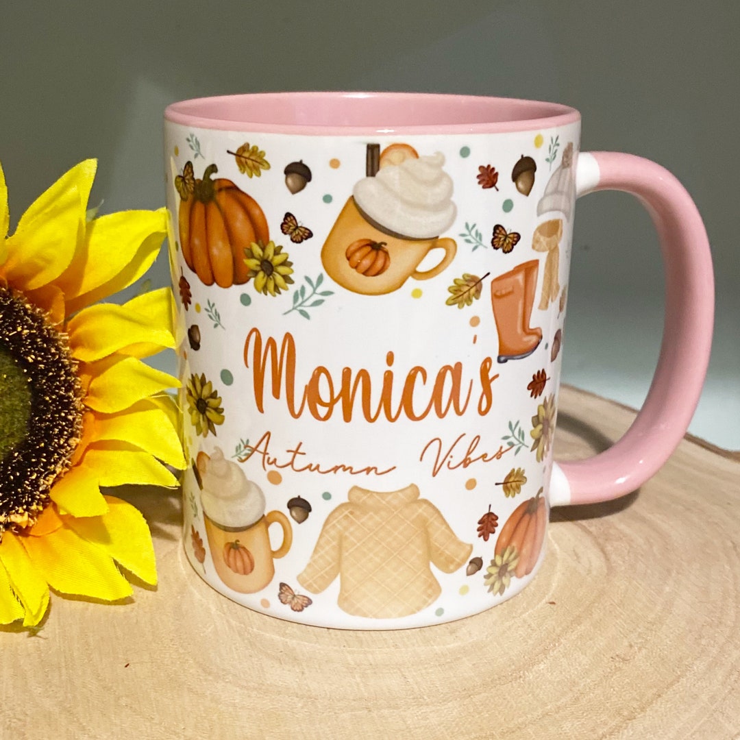 Mug Fall Color Personalised Autumn Mug, Autumn Vibes Gift, Coloured Mug for Autumn ...