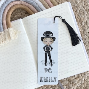 Personalised Police Officer Bookmark, Police Women Gift, New Police Job Gift, PCSO Gift, Gift For Daughter, Gift For Friend, Reading Gift