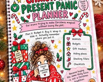Christmas Present Planner, Christmas Checklist For Mums,  Festive Organiser For Gifts, Christmas Prep Notes, Gift List And Budget Tracker