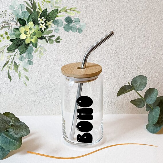 Personalized Iced Coffee Cup Glass Can Soda Cup With Lid and Etsy