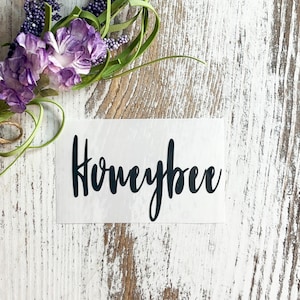 Handwritten Vinyl Lettering, Calligraphy Stickers, Name Vinyl Decals, Glass Stickers, Personalized Sticker, Custom Stickers