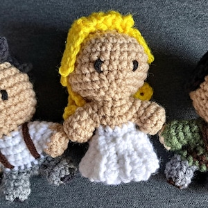 Evita Crochet Plush, Handmade Musical Stuffed Doll, Amigurumi Theater Toy