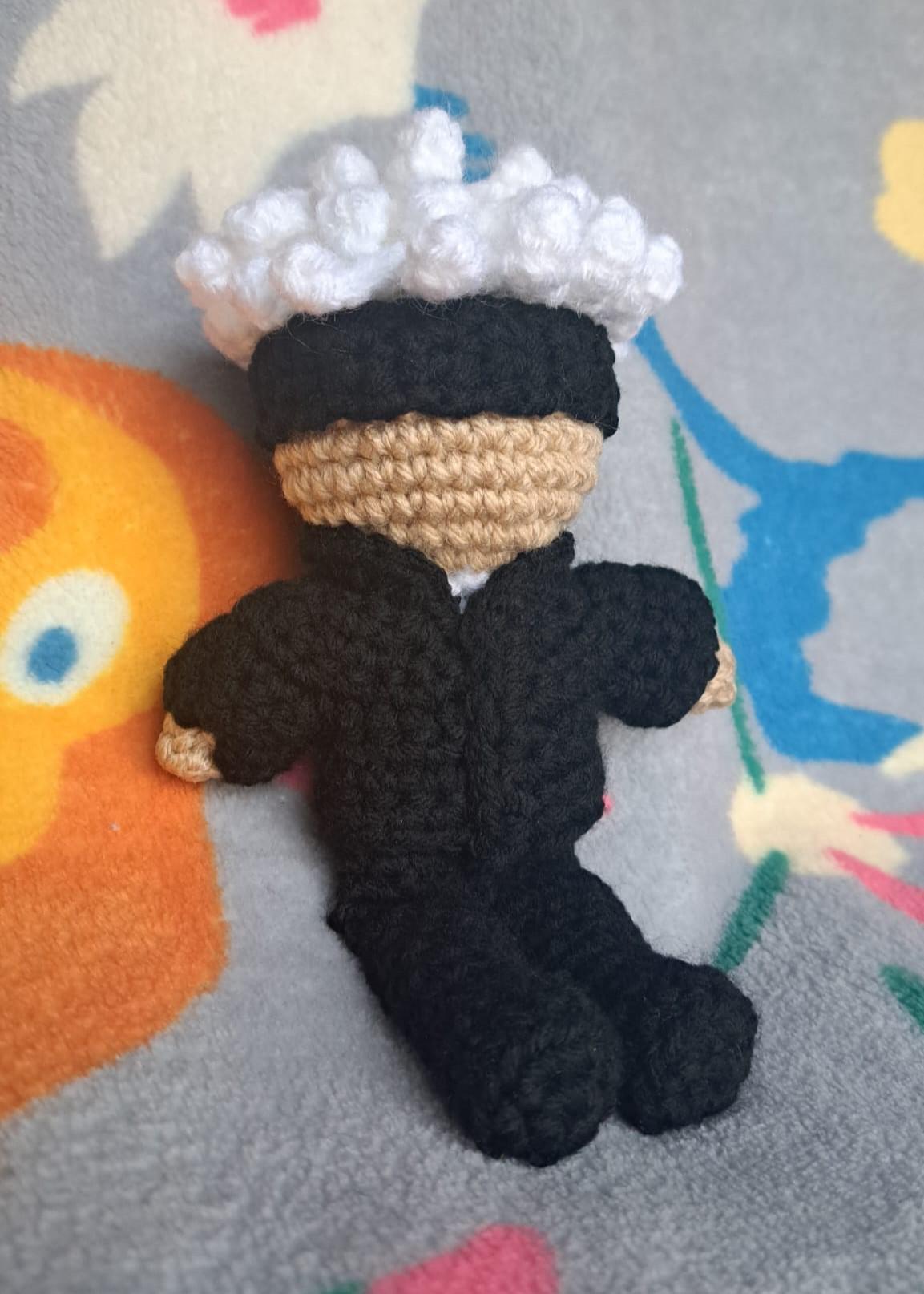 Gojo Satoru Crochet Plush, Handmade Jujutsu Kaisen Stuffed Doll, Anime ...