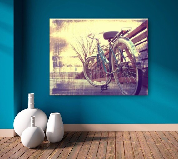 Vintage Bicycle Canvas Wall Arthistorical Portraitvintage Etsy