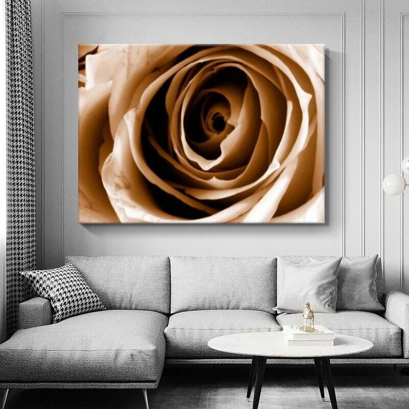 White Rose Wall Canvas Painting flower Canvas Print Canvas Etsy UK