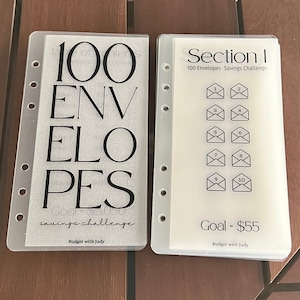 100 Envelopes Savings Challenge | 5050 Savings Challenge | Vellum Cash Envelopes| Budget Envelopes| Money Envelope System | A6| 2024 Savings