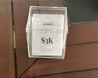 3K Savings Challenge Acrylic Box| Vellum Laminated Cash Envelopes| Holiday challenge| Monthly Challenge| Budget Envelopes| Minimalist