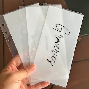 CUSTOM | A6 | Vellum Cash Envelopes | Budget Envelopes | Money Envelope System | Sinking Funds | Frosted | Minimalist | Matte | Gloss Cursive big