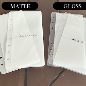 CUSTOM | A6 | Vellum Cash Envelopes | Budget Envelopes | Money Envelope System | Sinking Funds |Frosted| Minimalist | Horizontal | Matte