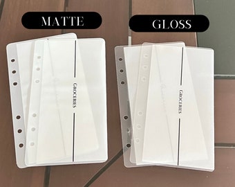 CUSTOM | A6 | Vellum Cash Envelopes | Budget Envelopes |Money Envelope System |Sinking Funds| Frosted| Minimalist |Centre Line |Gloss |Matte