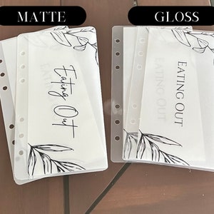 CUSTOM | A6 | Vellum  Cash Envelopes | Budget Envelopes | Money Envelope System | Sinking Funds |Frosted| Minimalist | Plant | Gloss | Matte