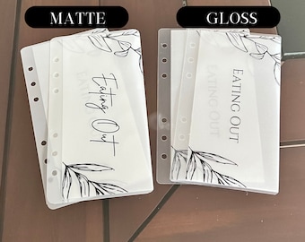CUSTOM | A6 | Vellum  Cash Envelopes | Budget Envelopes | Money Envelope System | Sinking Funds |Frosted| Minimalist | Plant | Gloss | Matte