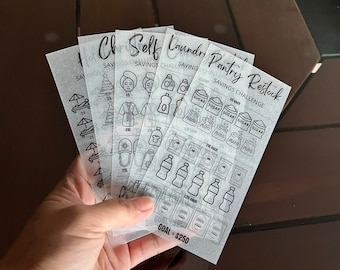 SAVINGS CHALLENGE TRACKERS | A6 | Vellum | Choose your Challenge | Cash Budgeting | Savings Challenge |Reusable | Dave Ramsey| Matte | Gloss