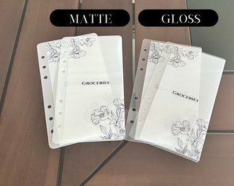 CUSTOM | A6 | Vellum Cash Envelopes | Budget Envelopes | Money Envelope System | Sinking Funds | Frosted| Minimalist| Floral | Matte | Gloss