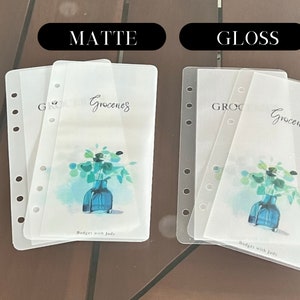 CUSTOM | A6 | Vellum Cash Envelopes | Budget Envelopes | Money Envelope System | Sinking Funds |Frosted| Minimalist | Plant | Gloss | Matte