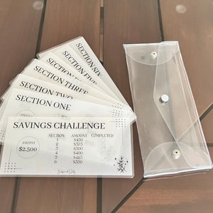 Clear Saving challenge pouch| Handmade pouch| Back to Bank| Cash withdrawal Pouch| Bank Pouch| Budget Envelopes| Cash Envelopes|