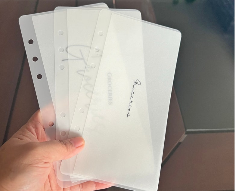 CUSTOM | A6 | Vellum Cash Envelopes | Budget Envelopes | Money Envelope System | Sinking Funds | Frosted | Minimalist | Matte | Gloss Cursive Small