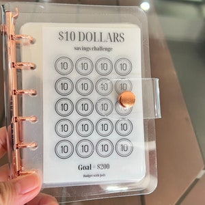 Mini Starter Challenge Set | A7 Vellum Savings Challenge Binder | Cash Envelopes | Cash Stuffing | Sinking Funds | Mini Challenge | Teens