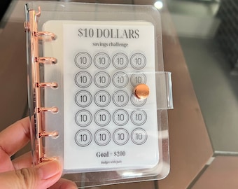Mini Starter Challenge Set | A7 Vellum Savings Challenge Binder | Cash Envelopes | Cash Stuffing | Sinking Funds | Mini Challenge | Teens