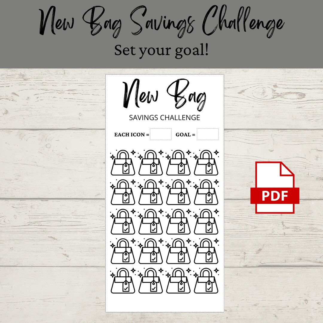 New Bag Savings Challenge | Printable PDF | Savings Tracker