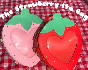 Strawberry Ita Bag | Ita Bag | Strawberry Bag | Strawberry Pin Bag | Ita Bags | Strawberry Purse