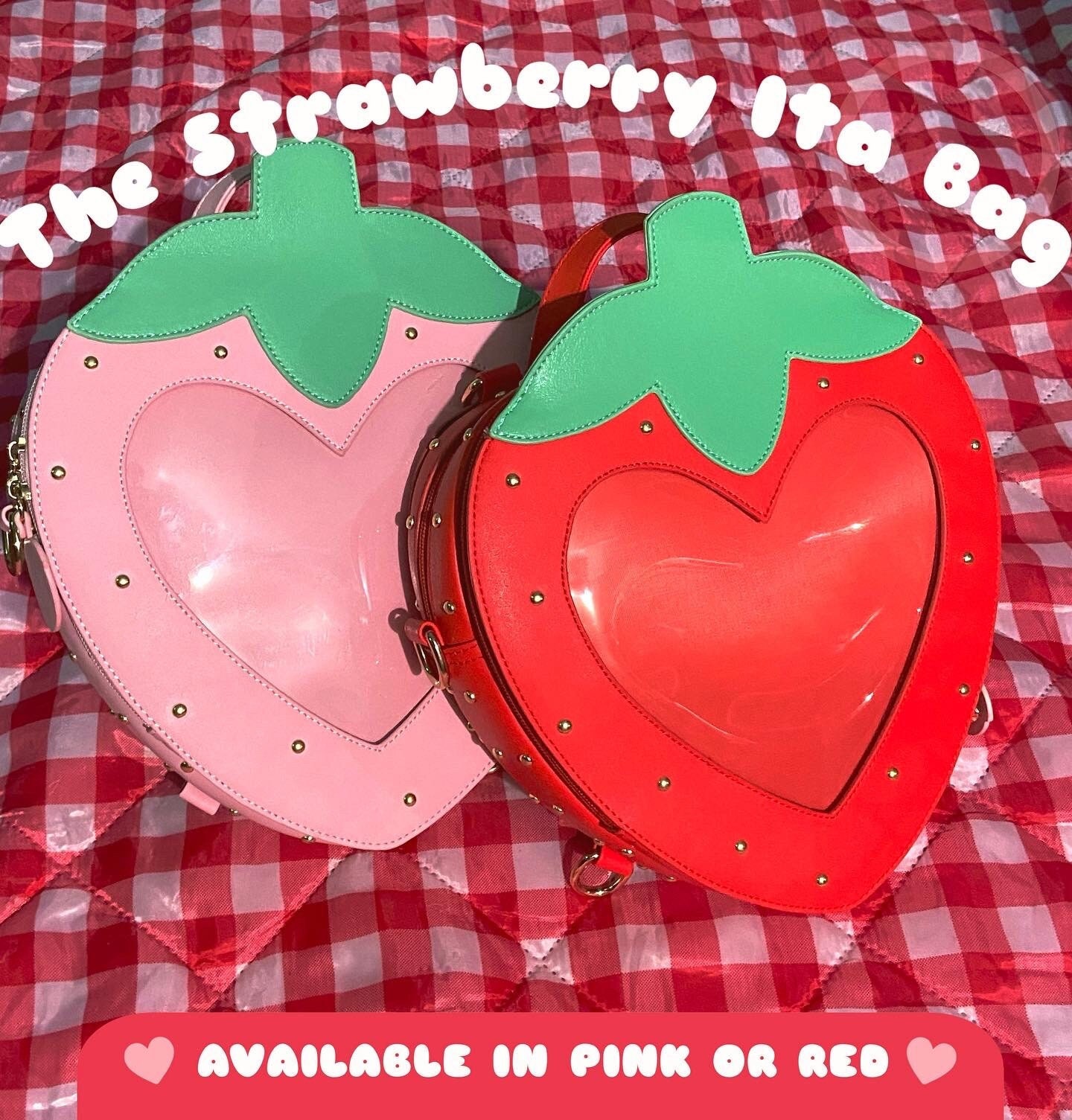 PREORDER Strawberry Heart Ita Bag Red Heart Bag Heart Ita 