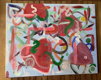 Abstract acrylic painting