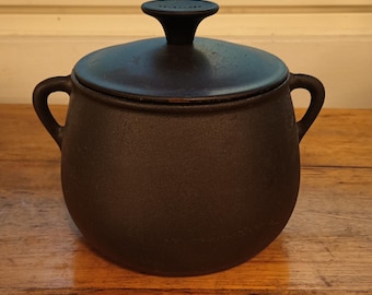 ヴィンテージ ル・クルーゼ 鉄ホーロー鋳鉄 オレンジ ポット 60