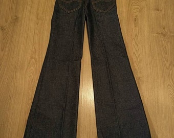70s women&#39;s girls Lee Bell bottoms bootcut flare jeans W25 L34 deadstock