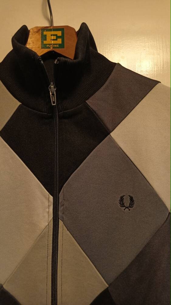 Fred Perry Diamond Pattern Track Jacket S Y2K - Etsy