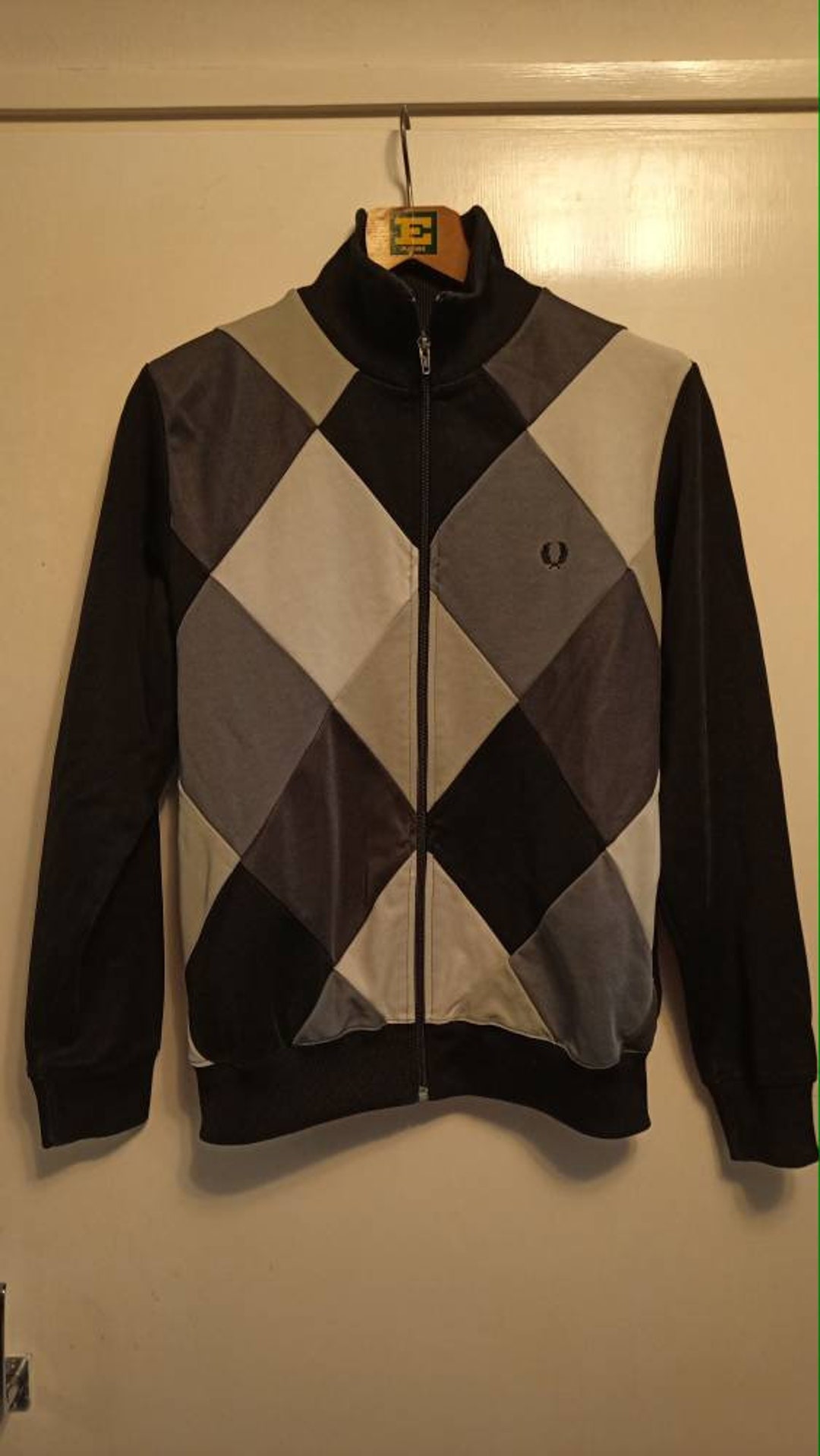 Fred Perry Diamond Pattern Track Jacket S Y2K - Etsy