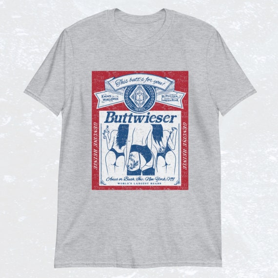 Buttwieser Parody T-Shirt Funny Distressed T-Shirt