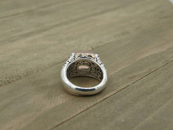 Solid Sterling Silver Ring Set Featuring a Rare 1… - image 8